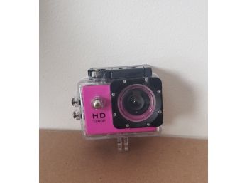 Action Camera W/ Battery & Case - Go Pro Style