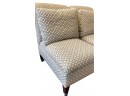 A Pair Of Upholstered Slipper Chair With Wooden Legs