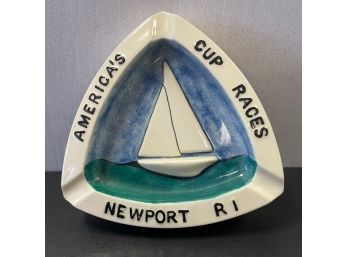 An Americas Cup Races Ashtray Hand Painted  Newport RI