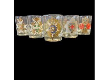 A Set Of  8 Glasses From Saks Fifth Avenue