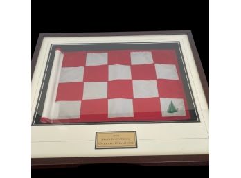 A Heritage Creations Red & White Check Flag Shadow Box