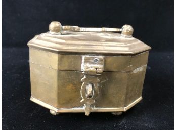 Locking Brass Keepsake Box