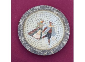 Mosaic Denmark Plate, Has Been Repaired
