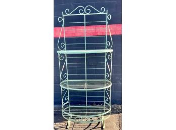 Large GreenLarge Green Cast-iron Bakers Rack (size: 80x38)