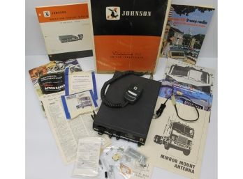 Vintage Johnson Viking 352 AM / SSB Transceiver CB Radio In Original Boxes With Mic, Papers, Etc.