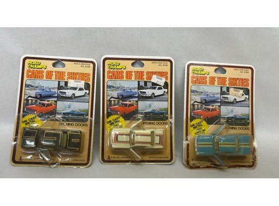 3 Road Champs JRI Die-cast Cars With Original Packaging