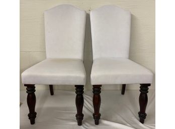 Two Upholstered Chairs In Muslin