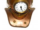 Nice Copper & Brass Quartz Divers Helmet Desk Or Mantle Clock