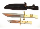 Nice 12 Inch Timber Rattler Duel Knife Set With Double Sheath