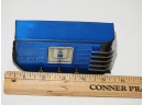 Cool Looking Blue And Chrome Art Deco Style Working Radio