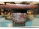 Very Old Iron With Bronze Finish Cast Incense Burner - Possibly Asian - Great Centerpiece