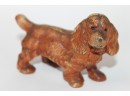 Antique Small Cast Iron Spaniel Dog Figure With Original Paint