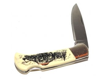 7 Inch Sabre Grizzly Handled Folding Knife