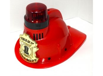 Vintage Radio Shack Firemans Helmet With Siren