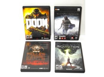 Lot Of 4 PC Video Games All Have PW Codes DOOM & More