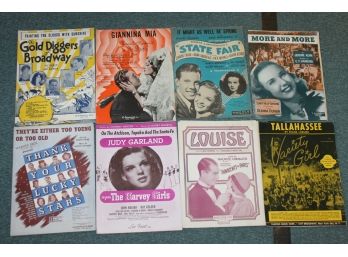 1940s Movie Sheet Music Lot Of 8 With Bogart, Gold Diggers Etc