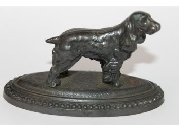 Antique Cast Metal Small Dog Figure Souvenir From New York