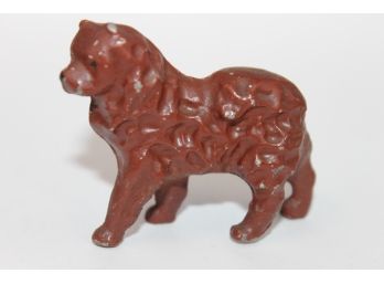 Old Cast Metal Small Dog With Original Paint