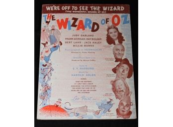1939 Wizard Of OZ Movie Sheet Music