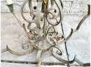 Antique Verde Patinated Scrolled Iron Chandelier