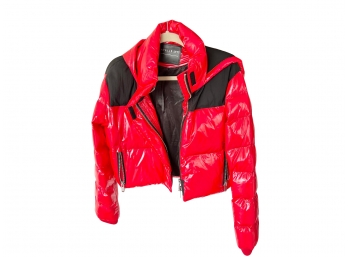 Womens Bagatelle NY Red Puffer Jacket Petite