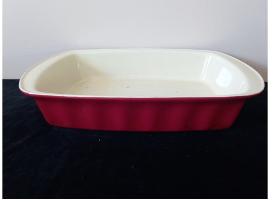 Red And White Casserole Dish
