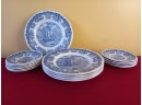 Historical Ports Of England Blue And White Dish Lot