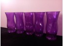 Purple Glass Vase Lot