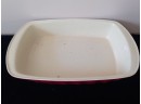 Red And White Casserole Dish