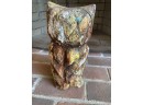 Wood Sculpted Owl Sculpture