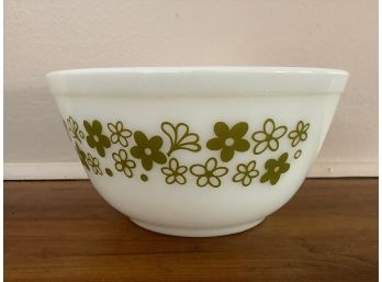 Pyrex Green Floral Mixing Bowl
