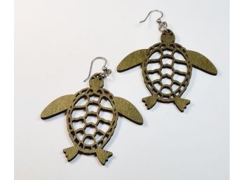 *Acrylic Die Cut Turtles Hanging Earrings
