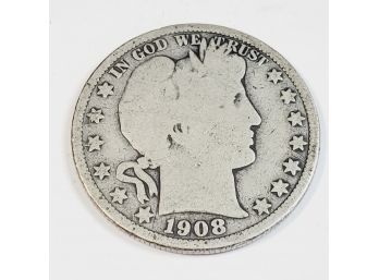 *1908-O Barber Half Dollar Silver (114 Years Old)