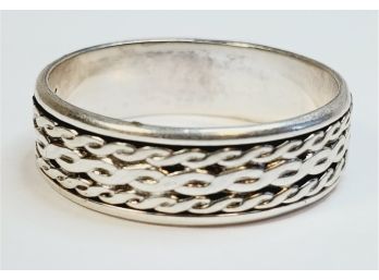 New Large Size: 13 Sterling Silver 2 Layered  'Spinner' Ring
