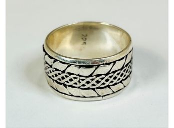 Sterling Silver 2 Layered Spinner Ring  Size : 10