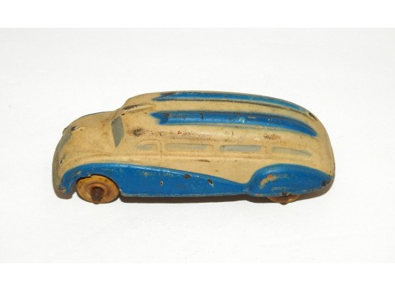 Old Sun Rubber Art Deco Bus Toy