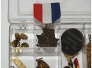 Case Full Of War Medal Buttons Clips And More