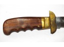 HUGE Locking 17 Inch Folding Knife In Leather Sheath