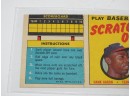 HANK AARON VINTAGE 1971 TOPPS SCRATCH OFF Baseball CARD UNSCRATCHED & ATTACHED