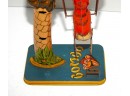1940s Unique Art Tin Litho Bombo The Monkey Toy