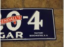 Vintage K.A. Kendalls 7-20-4 Metal Cigar Advertising Sign