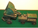 Old Structo Rocker Pressed Steel Tractor & Dump Toy Truck