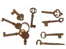 Lot Of Antique Brass Bronze Skeleton Keys