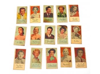 1940s Peerless Engrav-o-tints Movie Star Trading Cards Elizabeth Taylor Gabor & More