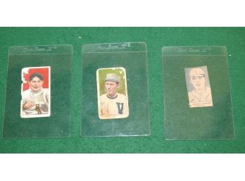 1909 T206 Bridwell With Cap Piedmont & 1910 T212 Hogan Obak Tobacco Cards& Roger Hornsby W512 1926 Cut Out