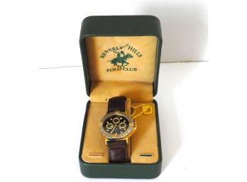 Never Used Mens  Beverly Hills Polo Club Chrongraph Watch