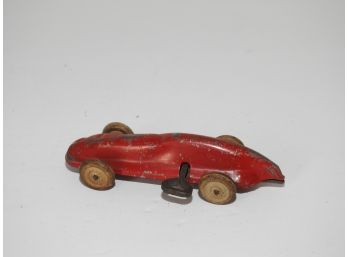 1930s Tin Wind Up Race Car Original Paint & Wheels