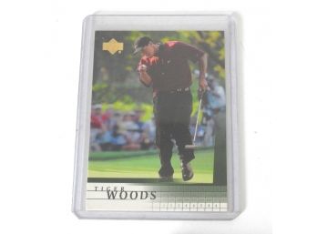 2001 Upper Deck Tiger Woods ROOKIE Golf Card In Hard Plastic Sleeve