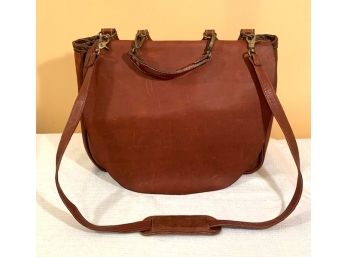 XL Hand Crafted Leather Unisex Saddlebag With Removable Strap