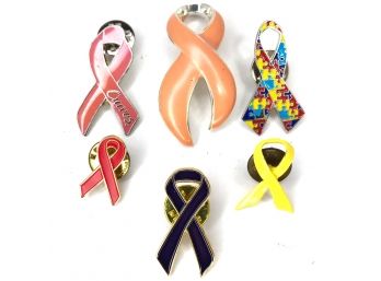 Support Ribbon Pins (6 Pins In Total)